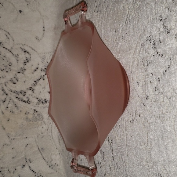 Vintage Pink Frosted Dish, Lancaster Sunshine Pink Dish - Picture 1 of 5